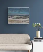 the green shelter / 65x85x4 cm / gerahmt