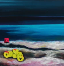 gefährliches Strandgut  / 80x80 cm / gerahmt