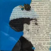 Audrey Pop, cyan / 10x10x5 cm